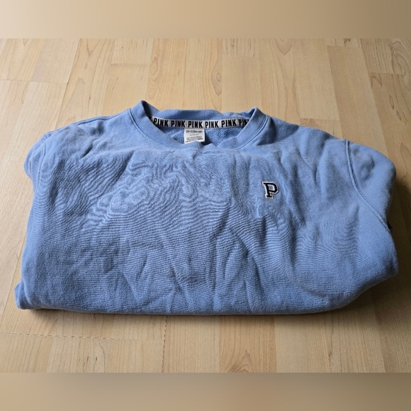 Pink By Victorias Secret Cropped Crew Neck Size Medium - Picture 1 of 11